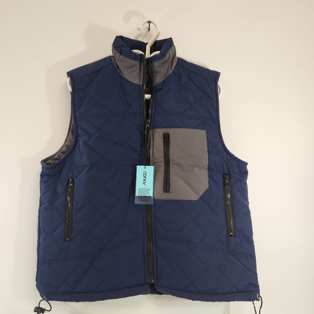 Vintage Conky Mens Blue Vest Size XL New w/ Tags